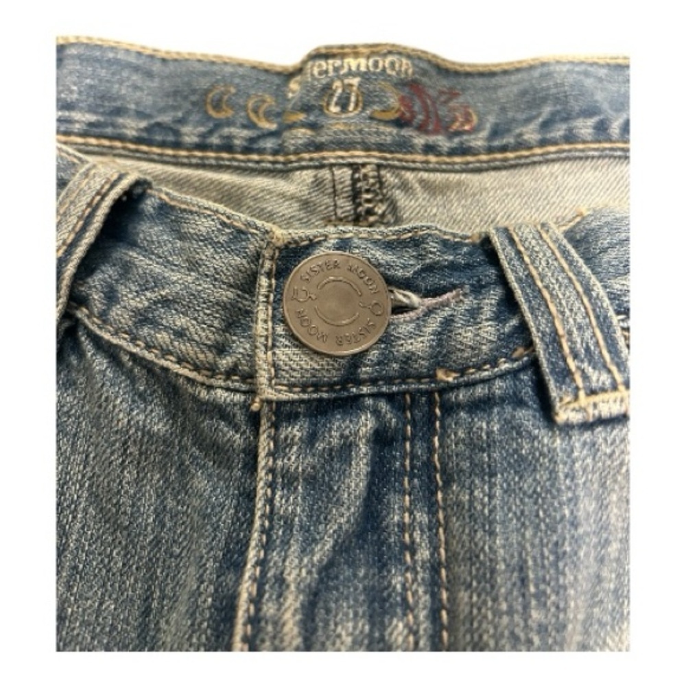 Sister moon Jeans, Blue Distressed Mini Skirt - Picture 5 of 9